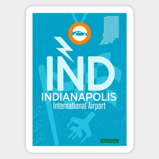 IND Indianapolis airport code Sticker